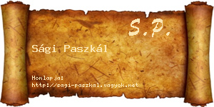 Sági Paszkál névjegykártya
